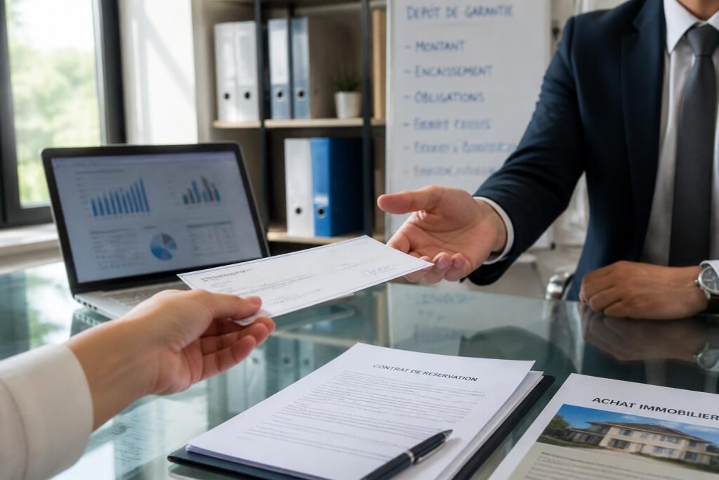 découvrez tout sur le dépôt de garantie lors d'un achat immobilier : montant à prévoir, modalités d'encaissement et obligations légales à respecter pour sécuriser votre transaction.