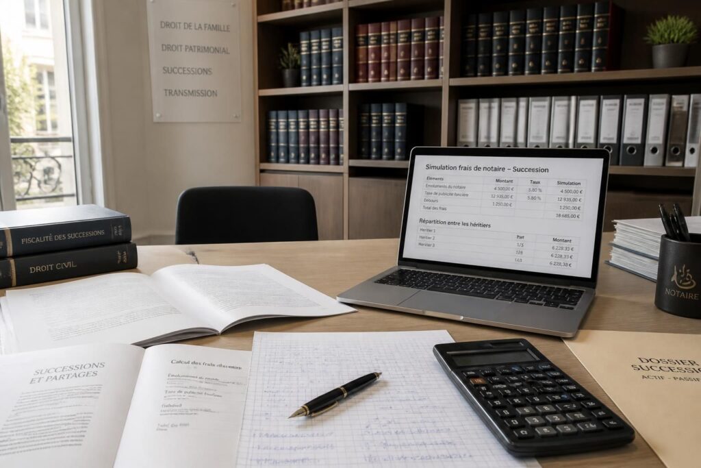 découvrez comment calculer les frais de notaire lors d'une succession, réalisez des simulations précises et comprenez qui est responsable de leur paiement.